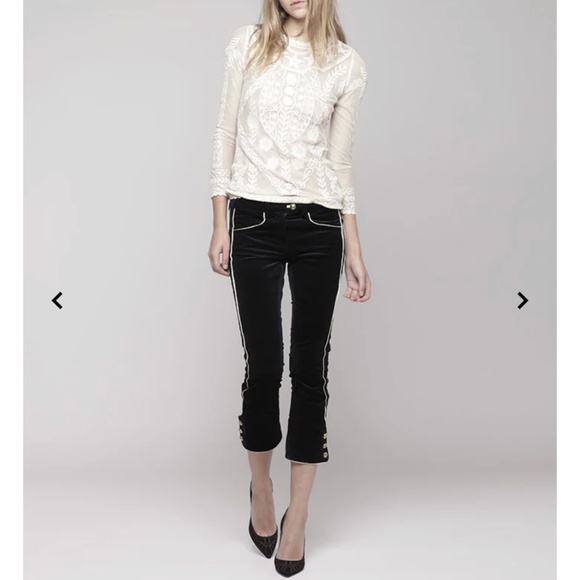 Isabel Marant Velvet Pants RARE With Piiping - Picture 1 of 16